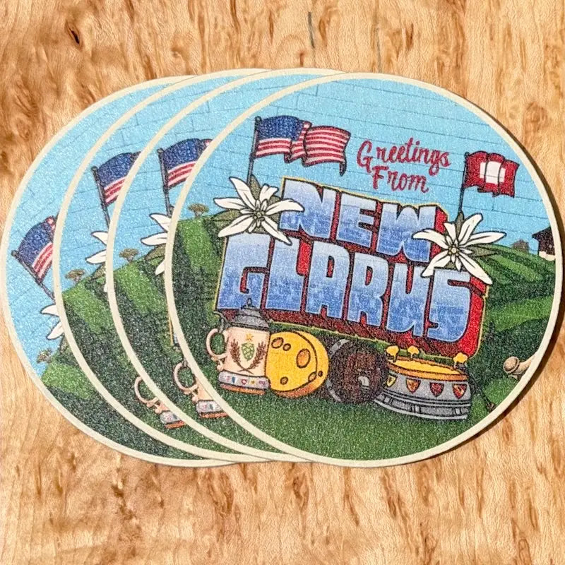 New Glarus Mural Coasters (4")