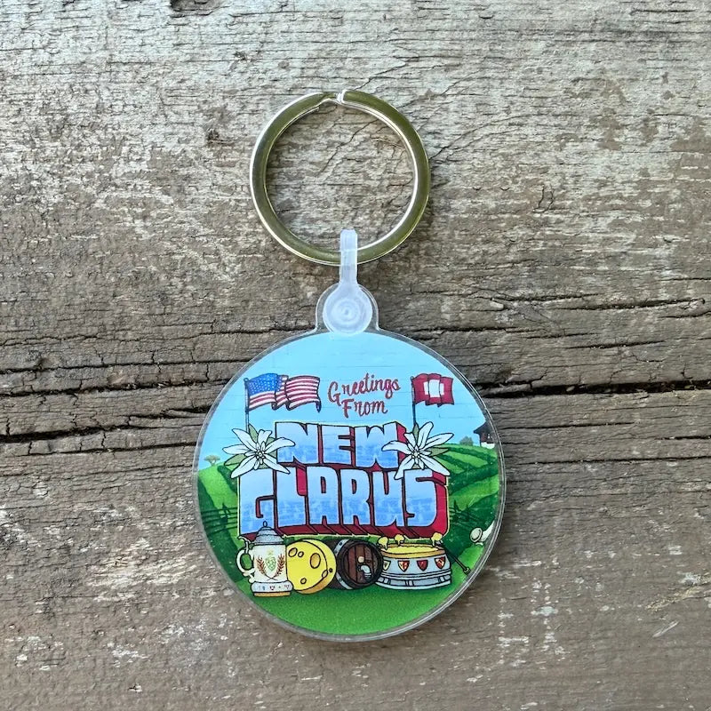 New Glarus Mural Keychains (2")