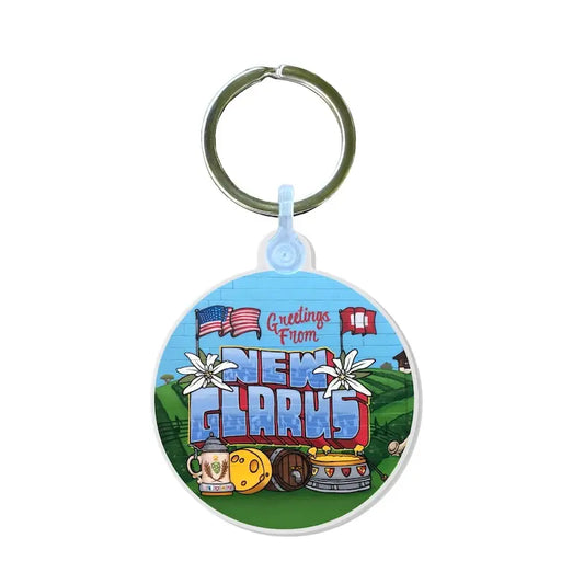New Glarus Mural Keychains (2")
