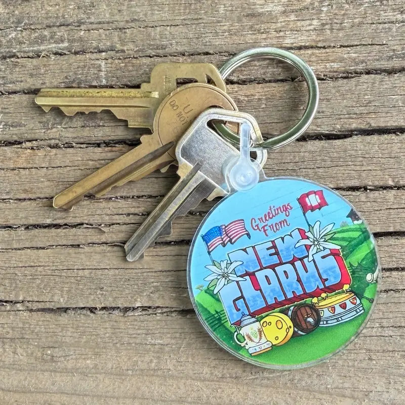 New Glarus Mural Keychains (2")