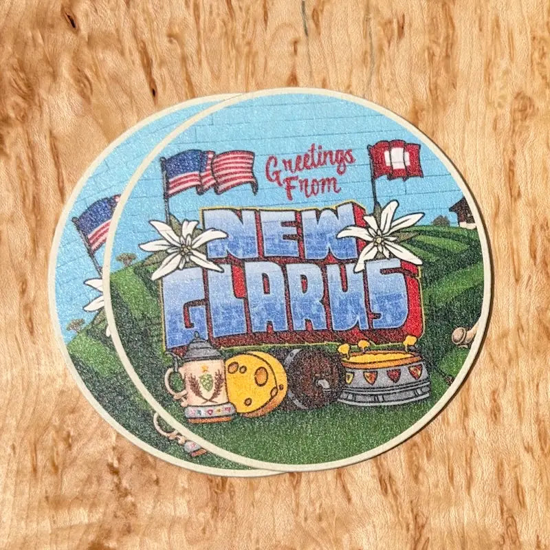 New Glarus Mural Coasters (4")